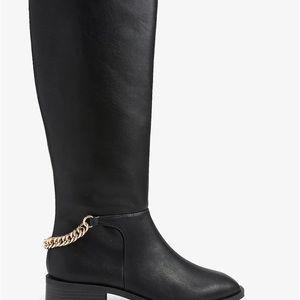 New Long Knee high riding Boots black